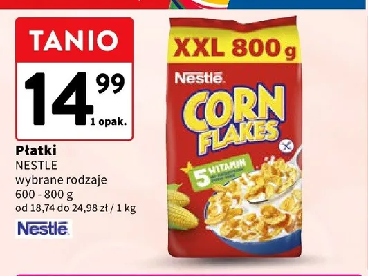 Płatki kukurydziane Nestlé Corn Flakes promocja w Intermarche