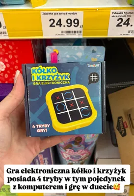 Gra elektroniczna kółko i krzyżyk promocja w Dino