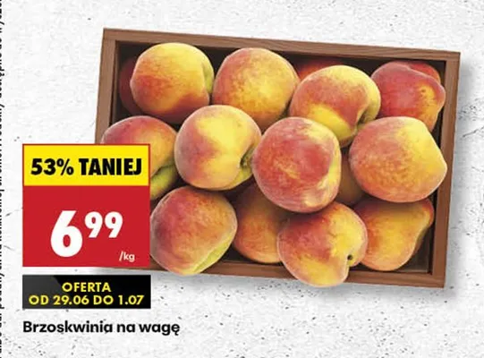 Brzoskwinia na wagę promocja w Biedronka