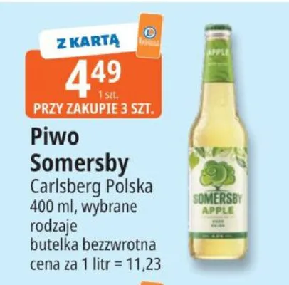 Piwo Somersby Elderberry Polska promocja w Leclerc