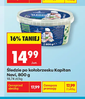 Śledzie po kołobrzesku Kapitan Navi promocja w Biedronka