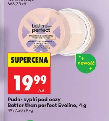 Puder sypki pod oczy Better than perfect Eveline promocja w Biedronka