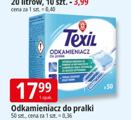 Odkamieniacz do pralki Texil promocja w Leclerc