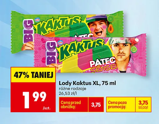 Lody Kaktus XL promocja w Biedronka