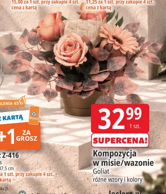 Kompozycja w misie Goliat promocja w Leclerc