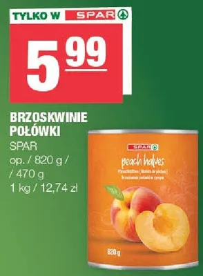 Brzoskwinie połówki promocja w SPAR