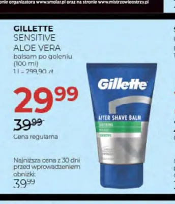 Balsam po goleniu Gillette Sensitive Aloe Vera promocja w Drogerie Jawa