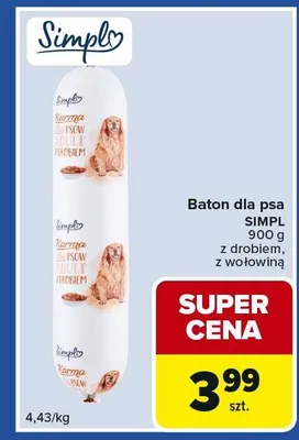 Baton dla psa z drobiem, z wołowiną promocja w Carrefour Express