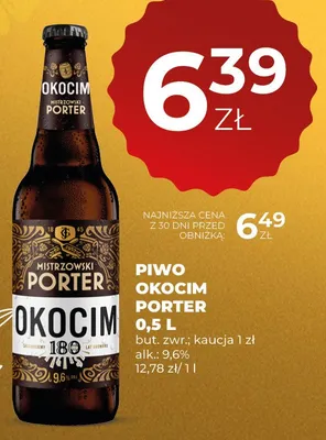 Piwo Okocim porter promocja w Duży Ben