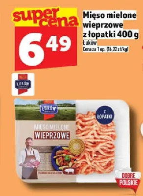 Mięso mielone wieprzowe z łopatki Łuków promocja w TOPAZ