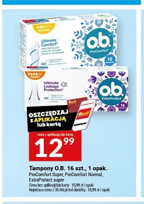 Tampony O.B. ProComfort Super promocja w Twój Market