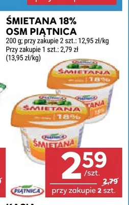 Śmietana OSM Piątnica 18% promocja w Stokrotka