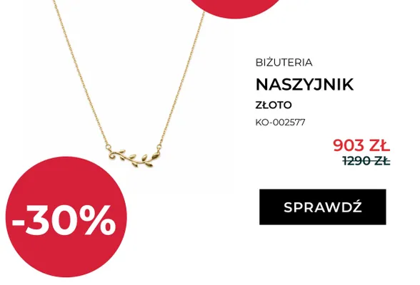 Naszyjnik złoty Briju KO-002577 promocja w Briju
