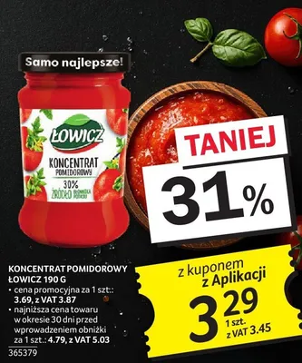 Koncentrat pomidorowy Łowicz 200g 30% promocja w Selgros