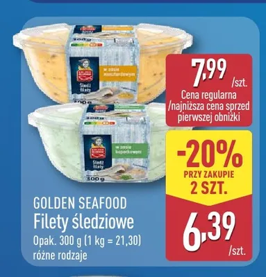 Filety śledziowe Golden Seafood promocja w Aldi