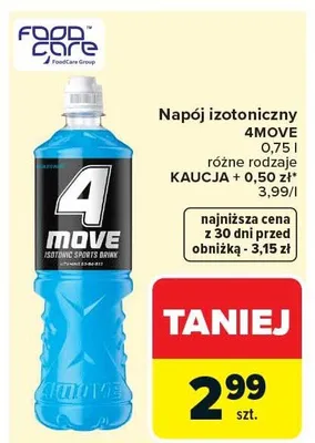 Napój izotoniczny 4MOVE 0,75 l różne rodzaje promocja w Carrefour