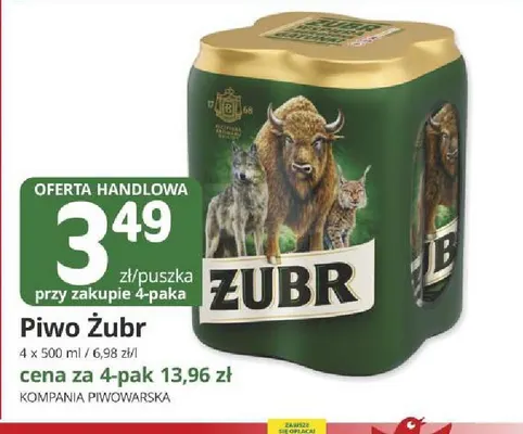 Piwo Żubr 4-pak 500 ml promocja w Marketvita