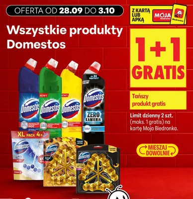 Kostka toaletowa Domestos Power 5 Ocean 4-pak promocja w Biedronka