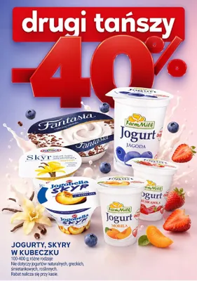 Jogurt typu islandzkiego Jogobella Skyr brzoskwiniowy promocja w Stokrotka