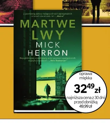 Książka Martwe lwy Mick Herron promocja w Empik