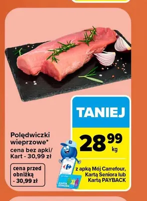 Polędwiczki wieprzowe promocja w Carrefour
