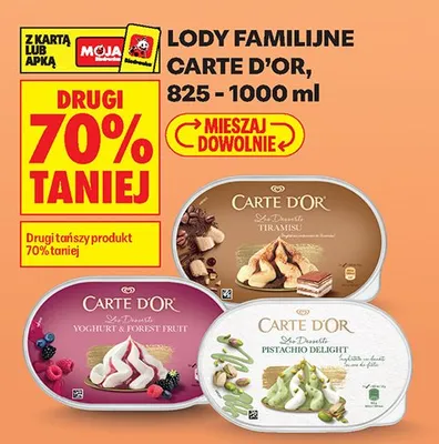 Lody familijne Carte D'Or promocja w Biedronka