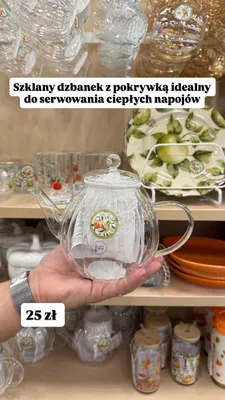 Szklany dzbanek z pokrywką promocja w Pepco