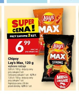 Chipsy Lay's Max 120g promocja w Twój Market