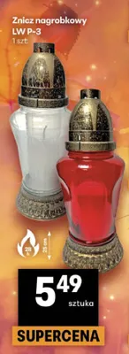 Znicz nagrobkowy Lw P-3 promocja w Delikatesy Centrum