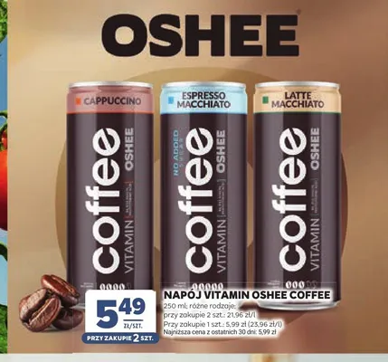 Napój Vitamin Oshee Coffee promocja w Stokrotka