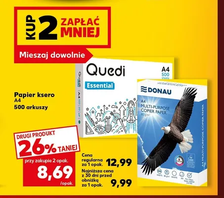 Papier ksero A4 500 arkuszy promocja w Kaufland