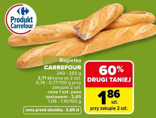 Bagietka promocja w Carrefour Market