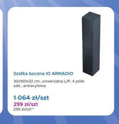 Szafka boczna IO Armadio antracytowa promocja w Blu Salony Łazienek