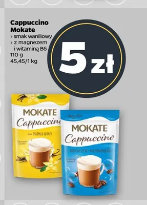 Kawa rozpuszczalna Cappuccino smak waniliowy Mokate promocja w Netto
