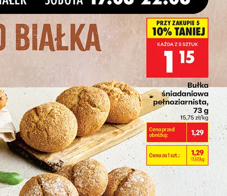 Bułka śniadaniowa pełnoziarnista promocja w Biedronka