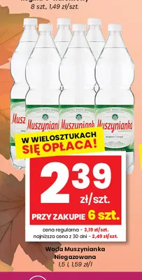 Woda mineralna niegazowana Muszynianka promocja w emma MARKET