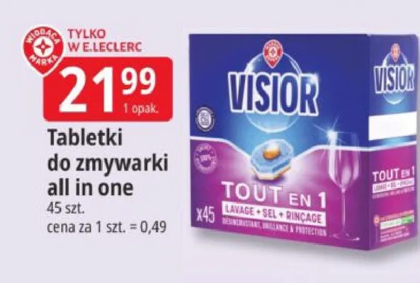 Tabletki do zmywarki all in one promocja w Leclerc