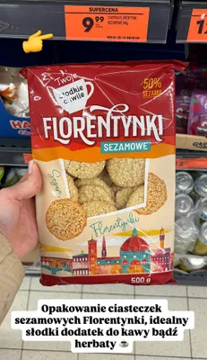 Ciastka florentynki sezamowe promocja w Biedronka