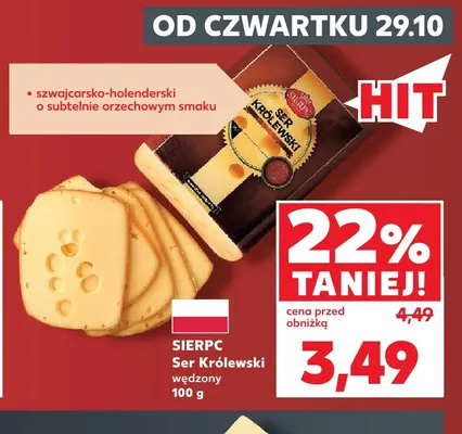 Ser Królewski wędzony Sierpc promocja w Kaufland