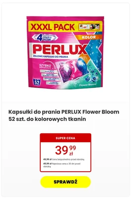 Kapsułki do prania Perlux Flower Bloom do kolorowych tkanin promocja w Media Expert