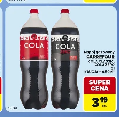Napój gazowany Carrefour Cola Zero promocja w Carrefour Express