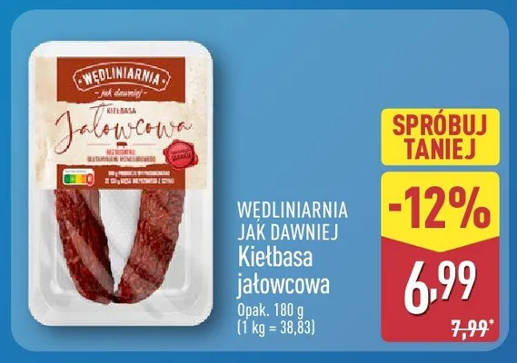 Kiełbasa jałowcowa promocja w Aldi