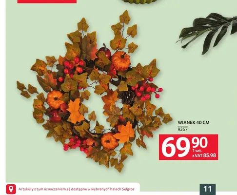 Wianek 40 cm Selgros promocja w Selgros