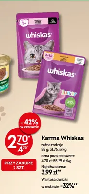 Karma Whiskas promocja w Żabka