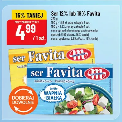Ser Favita 18% promocja w POLOmarket