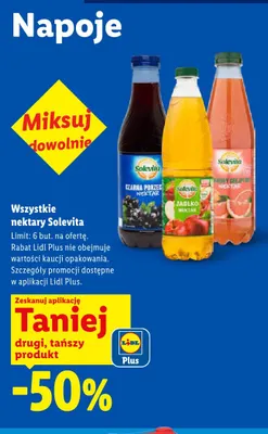 Nektar z czerwonego grejpfruta Solevita promocja w Lidl