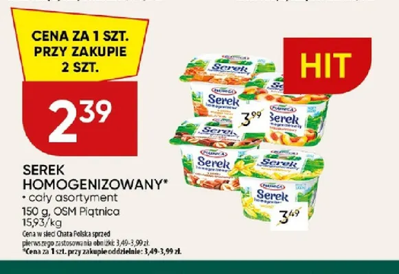 Serek homogenizowany Piątnica promocja w Chata Polska