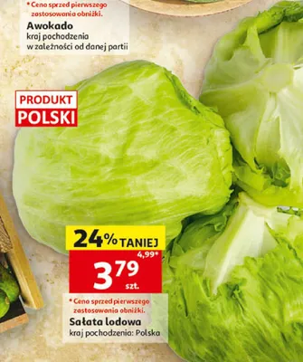 Sałata lodowa polska promocja w Auchan