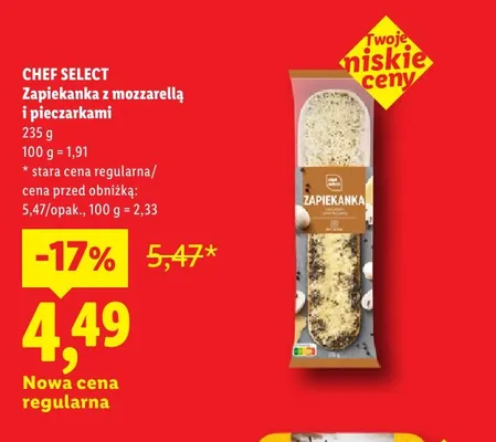 Zapiekanka z mozzarellą i pieczarkami Chef Select promocja w Lidl