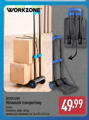 Miniwózek transportowy Workzone promocja w Aldi